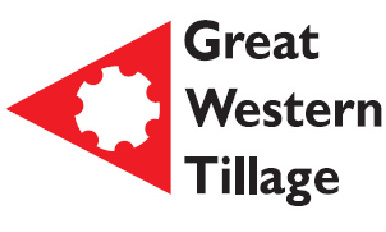Great Western Tillage logo - Black and red wheel icon image